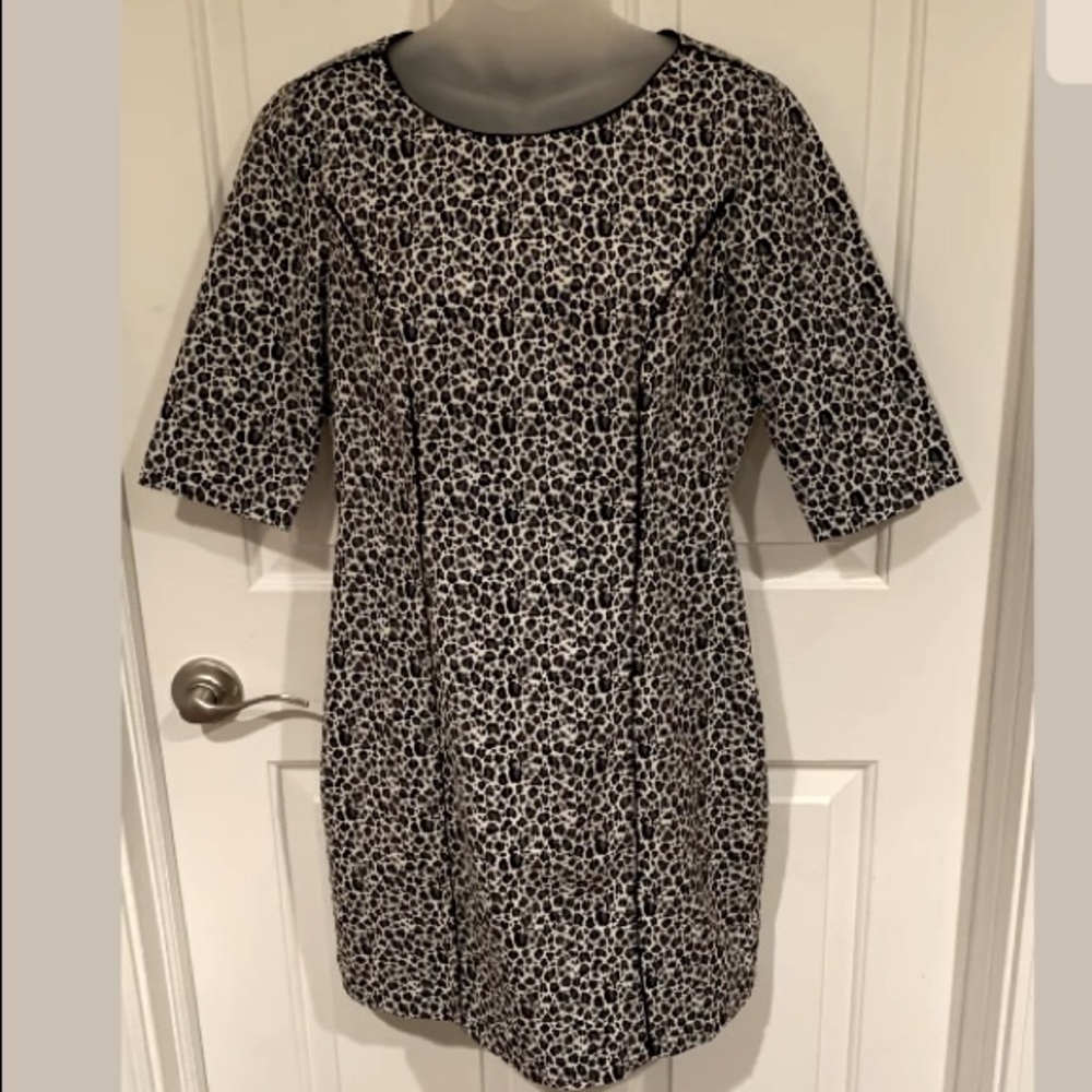 Banana Republic Animal Print Dress Sz 8 Bin10
